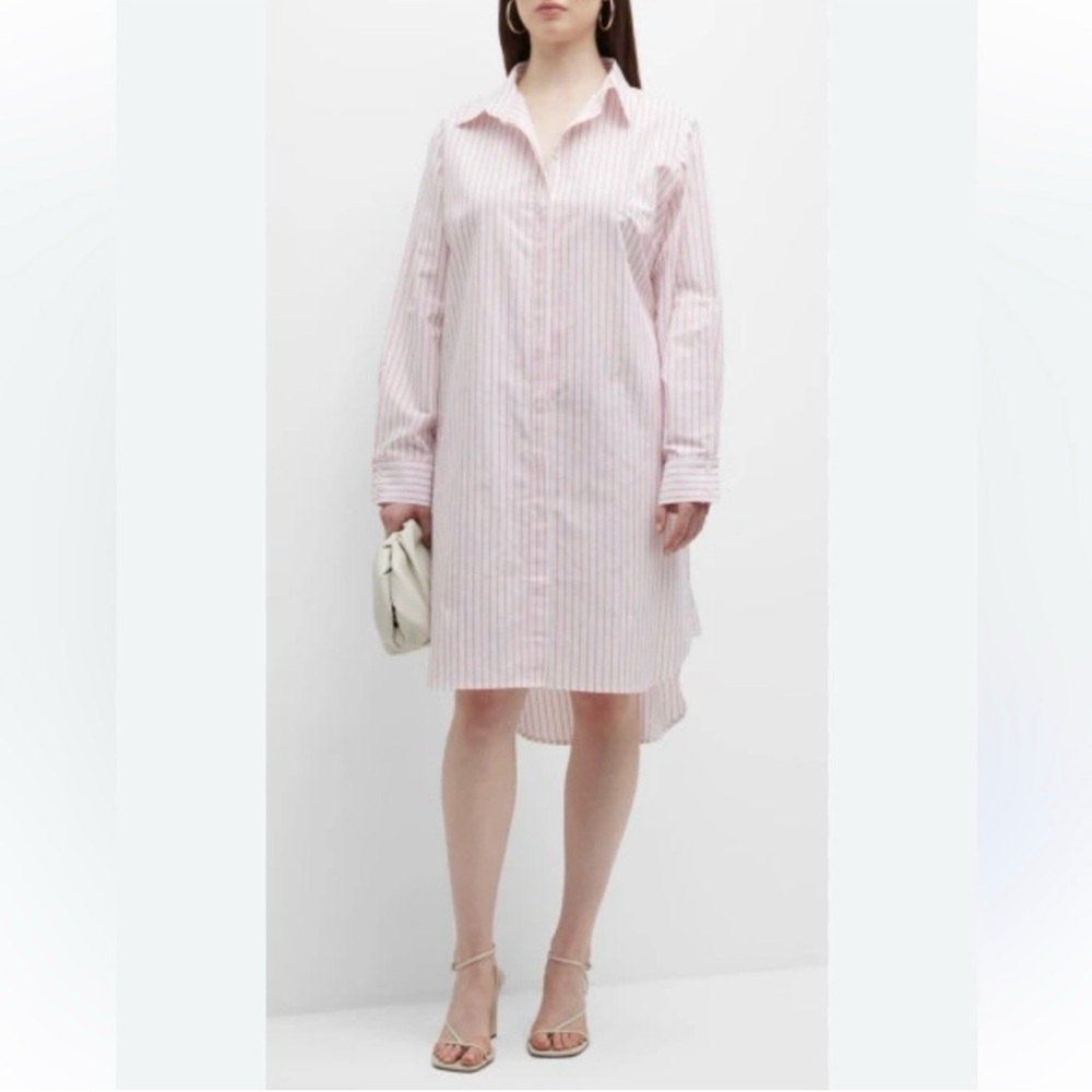 Harshman Pink Striped Willow Shirt Dress